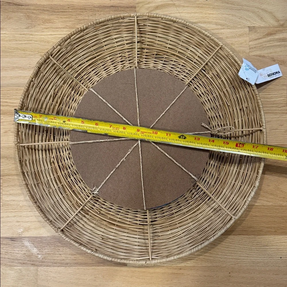 Round Rattan Wall Mirror -